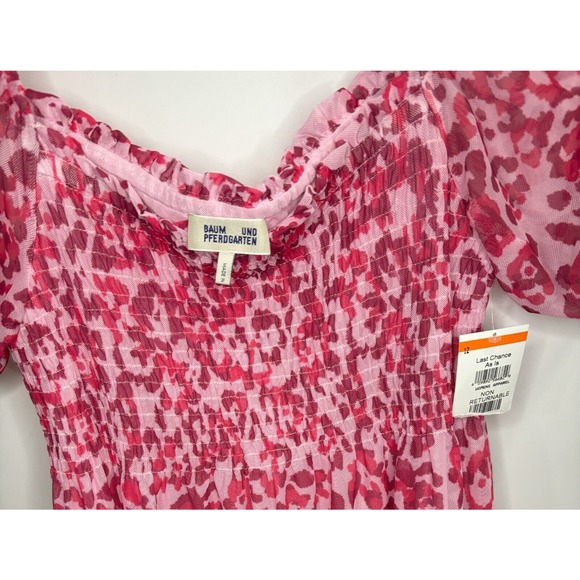 Baum Und Pferdgarten - Shift Dress Womens Size Medium Pink Printed NWT - Picture 2 of 3